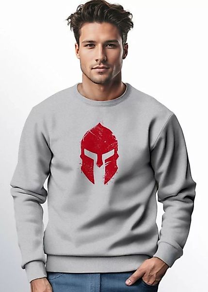 Neverless Sweatshirt Sweatshirt Herren Print Sparta-Helm Spartaner Gladiato günstig online kaufen