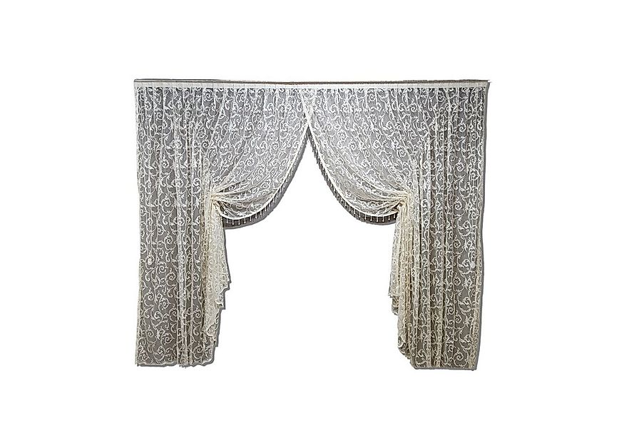 Gardinen by Justyna Perlenvorhang Kruvaze Gardine Champagner, Kräuselband, günstig online kaufen