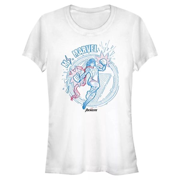 Marvel - Ms. Marvel Doodle Ms - Frauen T-Shirt günstig online kaufen