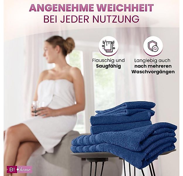 B!HOME Handtücher Set Saunatücher, Duschtücher, Gästehandtücher 100% Baumwo günstig online kaufen