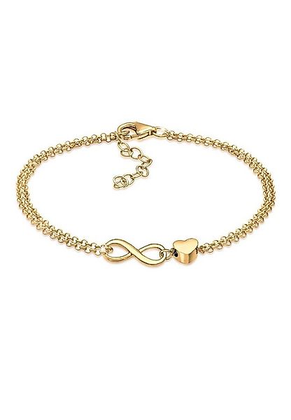 Elli Armband Herz Unendlichkeit Infinity 925 Silber (kein Set, 1-tlg), Herz günstig online kaufen