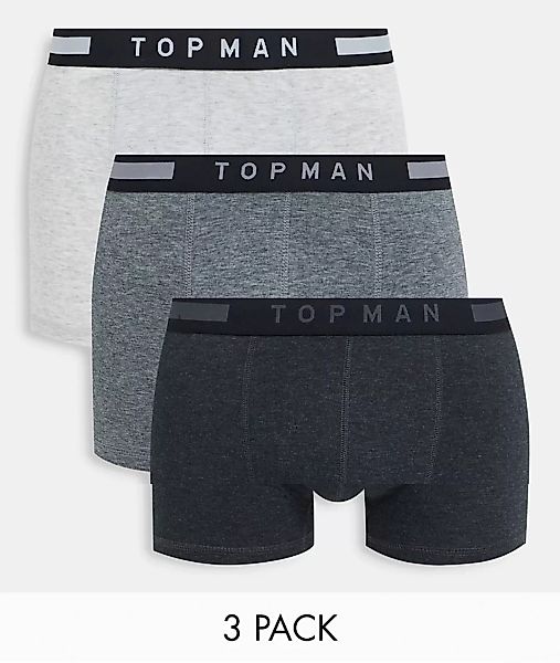 Topman – Unterhosen in Grau im 3er-Pack günstig online kaufen