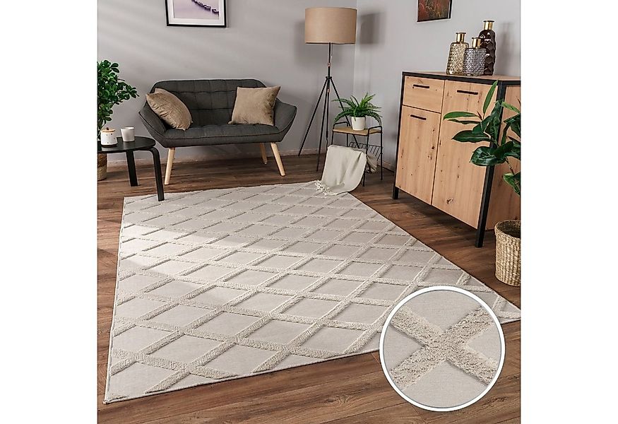 Paco Home Teppich Utrecht 642, rechteckig, Höhe: 4 mm, Kurzflor, Uni Farben günstig online kaufen