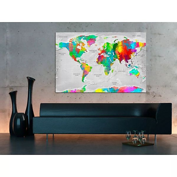 Bild auf Leinwand Maps: Colourful Finesse XXL günstig online kaufen