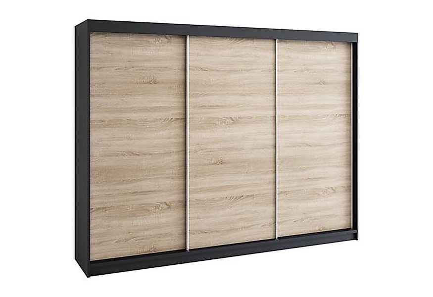 A&J MöbelLand GmbH Schiebetürenschrank MERI 200 cm 3-türig Schrank mit 4 Sc günstig online kaufen