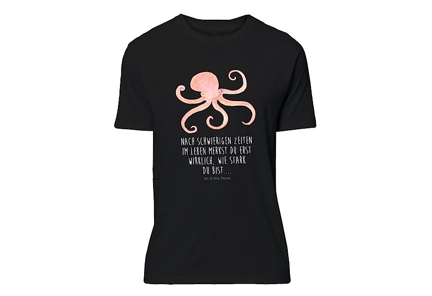 Mr. & Mrs. Panda T-Shirt Tintenfisch - Schwarz - Geschenk, Tshirt, Gebursta günstig online kaufen