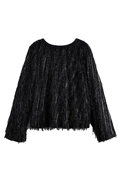 Next Langarmbluse Langärmelige, glitzernde Bluse mit Fransen (1-tlg) günstig online kaufen