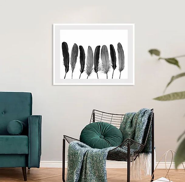 queence Bild »Carmen« Federn   Kunst   Schwarz-Weiß günstig online kaufen