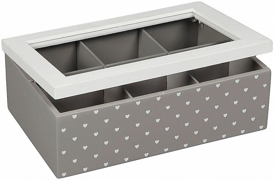 Ambiente Haus Aufbewahrungsbox "Teekästchen - grau 23cm" günstig online kaufen