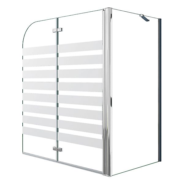 AICA 120x140cm Links Montage Badewannenaufsatz 2-tlg. Faltwand mit 75cm Sei günstig online kaufen