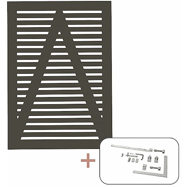 Einzeltor Tokyo Nadelholz Umbragrau 100 cm x 140 cm günstig online kaufen