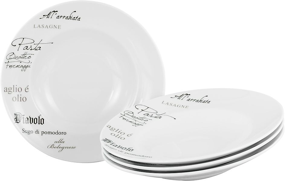 CreaTable Pastateller »Europa Gustoso, Pastateller 27 cm 4-tlg«, (Set, 4 St günstig online kaufen