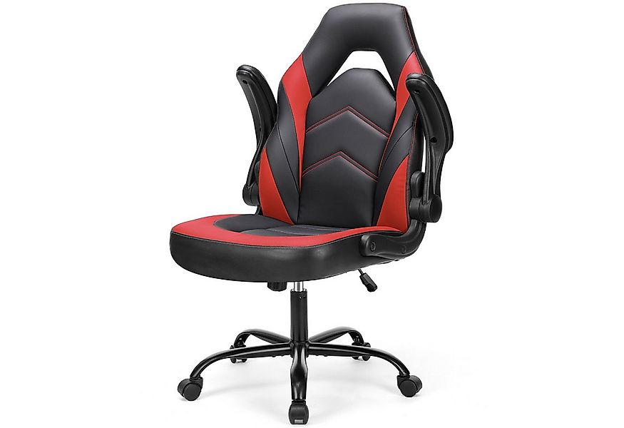 DUMOS Gaming-Stuhl Ergonomischer Bürostuhl mit Fußstütze, PU-Leder E-Sports günstig online kaufen