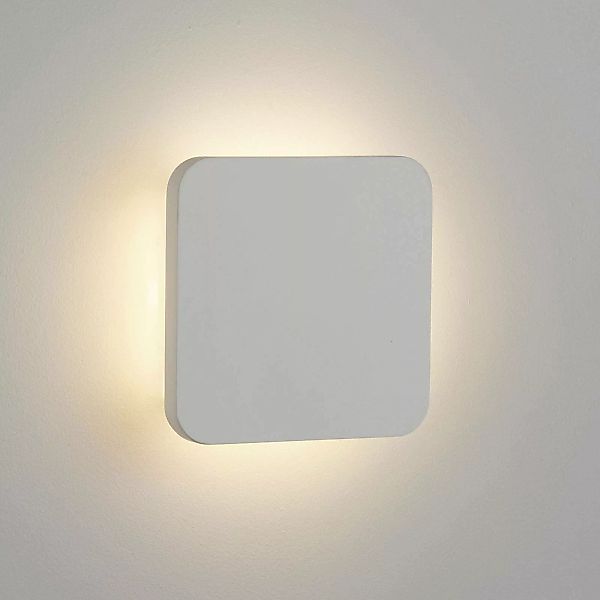 LED-Wandleuchte Gypsum 15x15cm aus weißem Gips günstig online kaufen