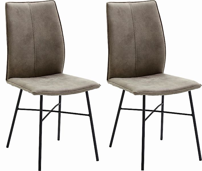 NIEHOFF SITZMÖBEL 4-Fußstuhl "Capri" (Set) 2 Stk.Bezug in Microfaser oder L günstig online kaufen