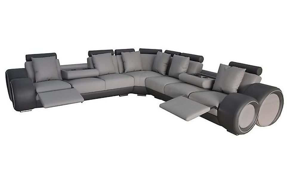 Xlmoebel Ecksofa Neuheit: Moderne XXL Ledercouch in L-Form mit USB-Anschlus günstig online kaufen