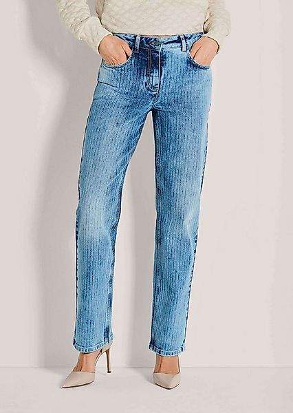 MADELEINE Gerade Jeans High Waist Five-Pocket-Jeans Gerade Hose mit edlem F günstig online kaufen