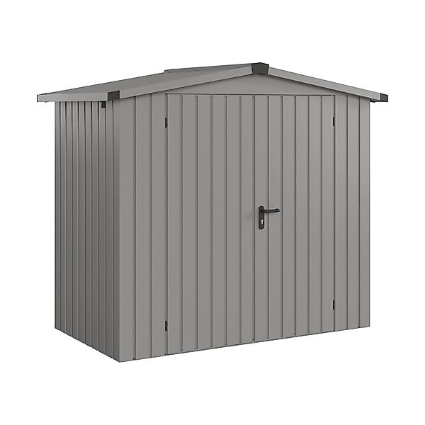 Hörmann EcoStar Gerätehaus Euroline Satteldach 2-flg 237 x 134 cm Graualumi günstig online kaufen