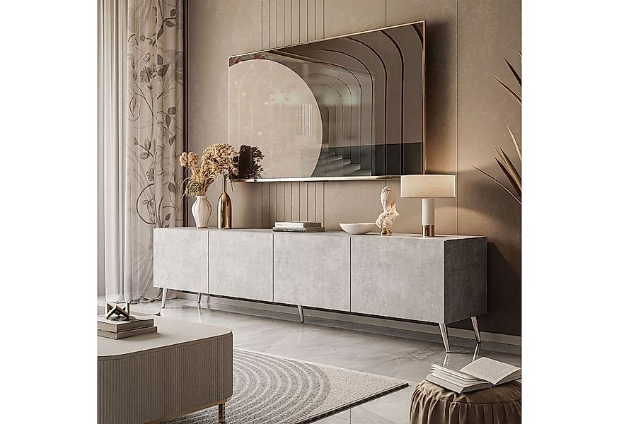 Lookway Lowboard COLGANTE BETON 200 TV-Schrank mit schrägen Beinen günstig online kaufen