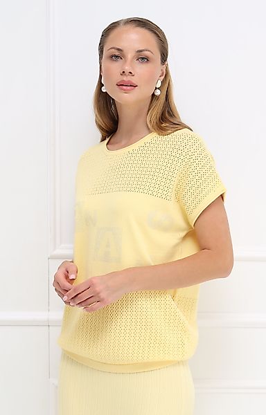 Passioni T-Shirt aus Strick mit Strassdetails günstig online kaufen