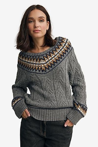 Next V-Ausschnitt-Pullover Zopfstrickpullover mit V-Ausschnitt Norwegermust günstig online kaufen