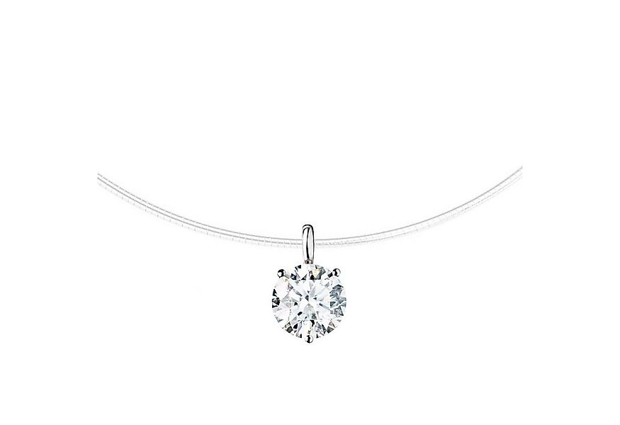 LÖB Kette mit Anhänger Halskette 925 Silber Nylon mit einem Stein Anhänger günstig online kaufen