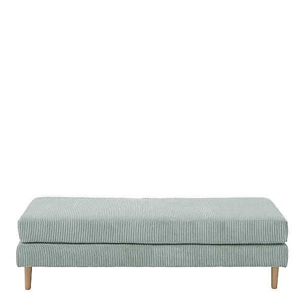 Skandi Polsterhocker Silberfarben aus Cord 160 cm breit günstig online kaufen