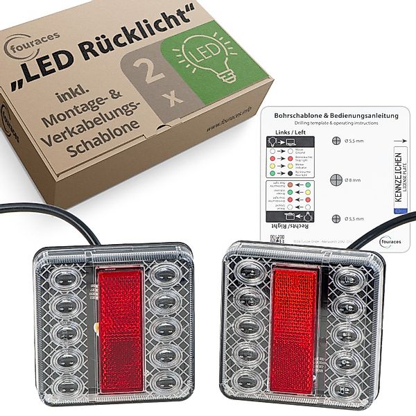 fouraces Anhänger-Rückleuchte fouraces LED Anhänger Rückleuchten, günstig online kaufen