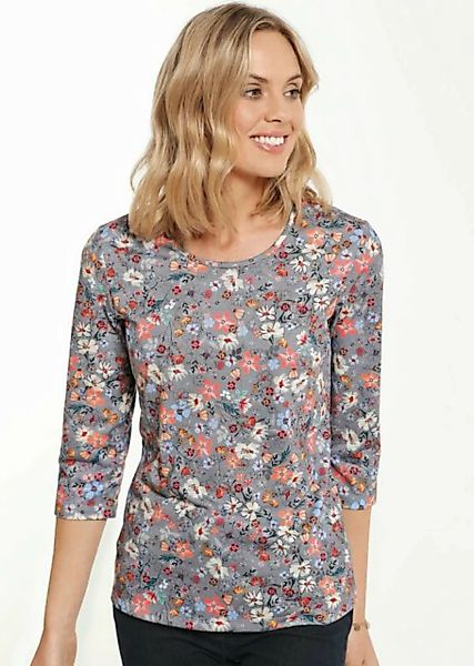 GOLDNER Print-Shirt Kurzgröße: Raffiniertes Druckshirt mit 3/4-Arm günstig online kaufen