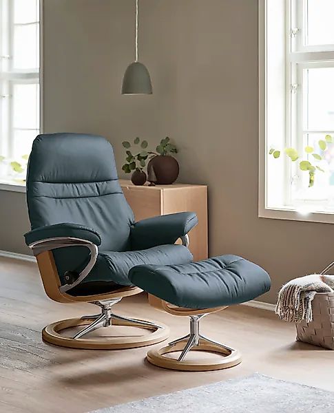 Stressless® Relaxsessel »Sunrise« Relaxsessel mit Hocker, mit Signature Bas günstig online kaufen