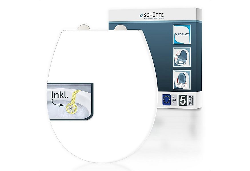 Schütte WC-Sitz Duroplast, WHITE (WC-Sitz, Befestigungsmaterial, Montageanl günstig online kaufen