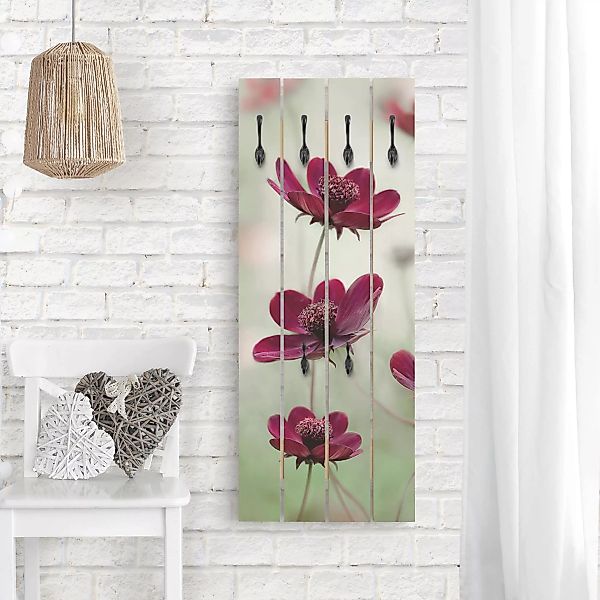 Wandgarderobe Holzpalette Blumen Pinke Kosmeen günstig online kaufen