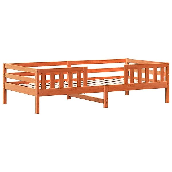 vidaXL Massivholzbett ohne Matratze Wachsbraun 75x190 cm Kiefernholz 846984 günstig online kaufen
