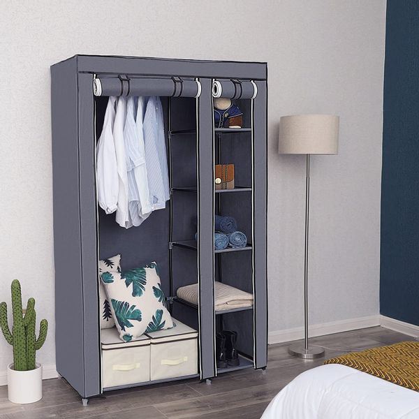 SONGMICS Kleiderschrank Faltschrank Campingschrank mit Kleiderstange, günstig online kaufen