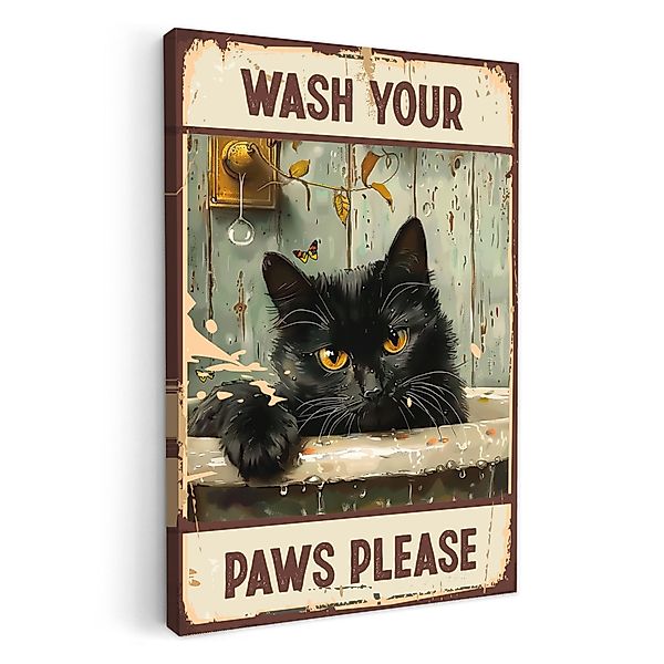 OneMillionCanvasses® Leinwandbild Vintage - Katze - günstig online kaufen