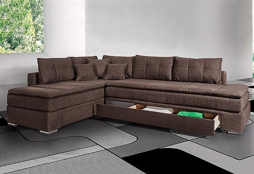 INOSIGN Ecksofa »Boxspringbett Night & Day L-Form mit Dauer-Schlaffunktion günstig online kaufen