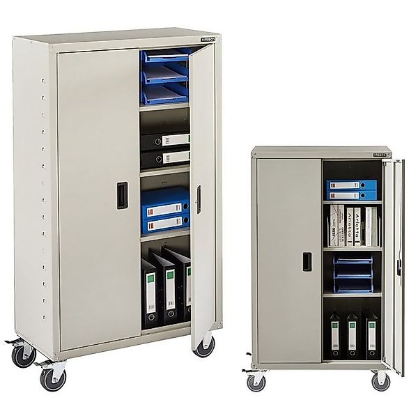 Arebos Aktenschrank Büroschrank Materialschrank Stahlschrank Rollen günstig online kaufen