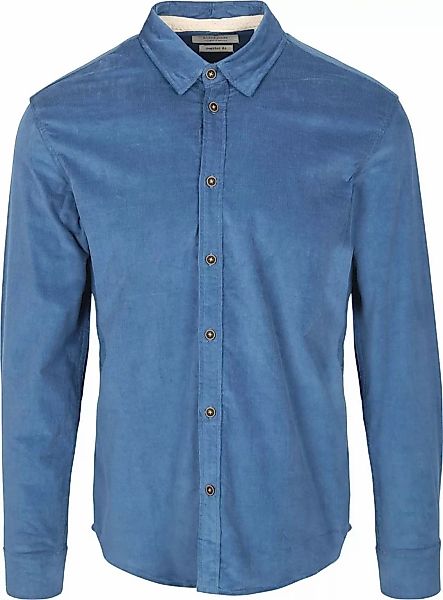 Anerkjendt Hemd Leif Corduroy Mid Blau - Größe S günstig online kaufen