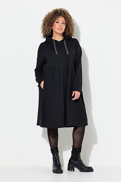 Ulla Popken Midikleid Jerseykleid Kapuze Glitzerband günstig online kaufen