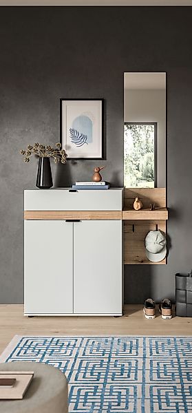 INOSIGN Garderoben-Set "Oran", (Set, 2 St.), Oran, Evoke Oak, Grau, Gardero günstig online kaufen