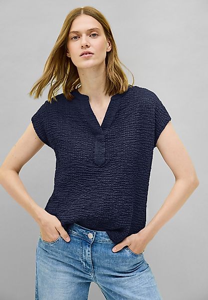 CECIL Kurzarmbluse - Kurzarm Strukturbluse Damen günstig online kaufen