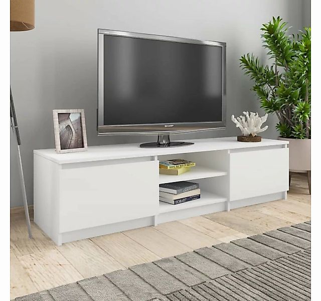 furnicato TV-Schrank Weiß 140×40×35,5 cm Holzwerkstoff günstig online kaufen