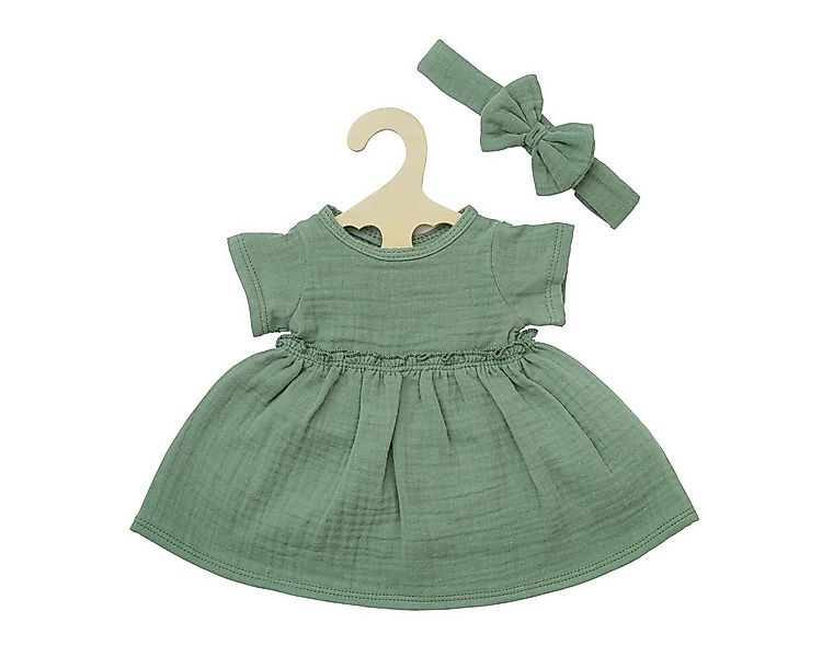 Heless Puppenkleidung Puppenkleid mit Rüschen und Haarband salbeigrün 35-45 günstig online kaufen