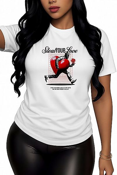 Banco T-Shirt Damen T-Shirt „Steal Your Love“ mit Grafikdruck - Rundhals Ku günstig online kaufen
