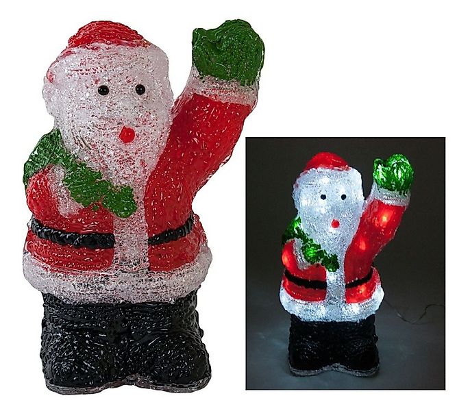 BURI Lichterkette LED Deko Weihnachtsmann mit 40 weißen LED's günstig online kaufen