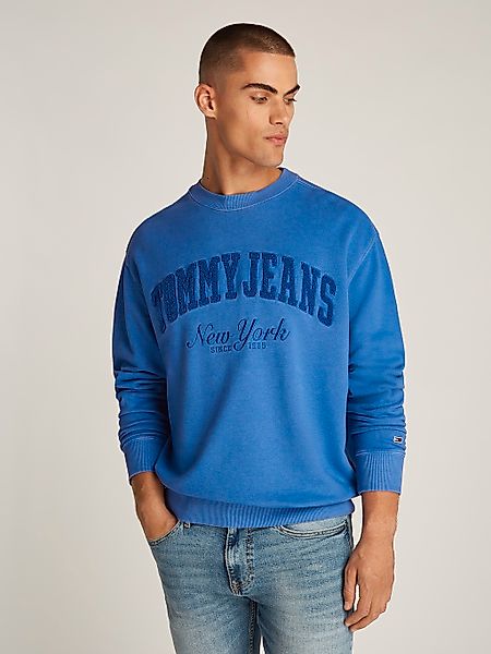 Tommy Jeans Sweatshirt "TJM RLX VINTAGE VARSITY CREW", mit großem Logo günstig online kaufen