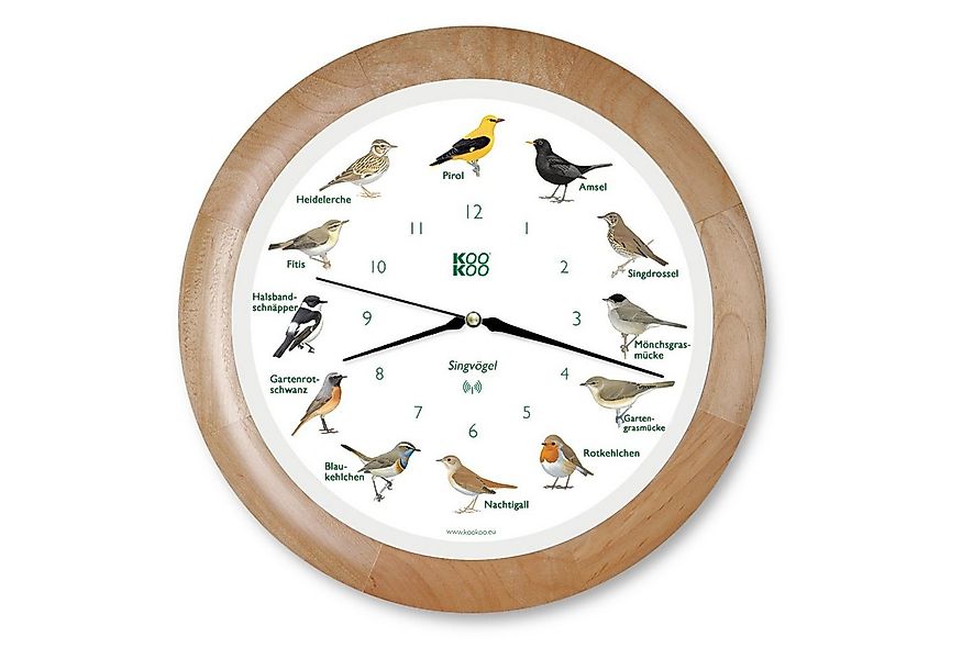 KOOKOO Funkwanduhr Singvögel (Funkquarzwerk) günstig online kaufen