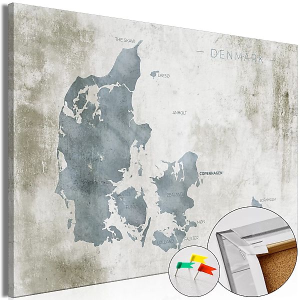 Korkbild - Scandinavian Blue [cork Map] günstig online kaufen