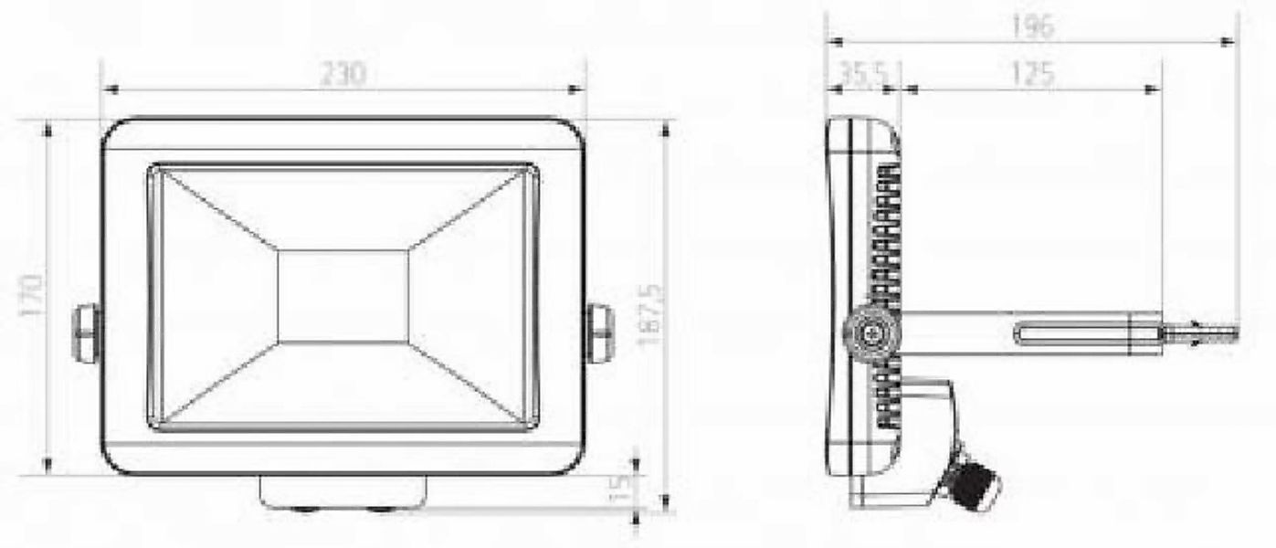 Theben LED-Strahler 30W 5600K 2100lm theLeda B30L weiß - 1020685 günstig online kaufen