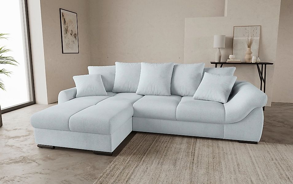 Mr. Couch Ecksofa »Livorno DuraFlex L-Form«, inkl. Hochschläfer-Bettauszug, günstig online kaufen